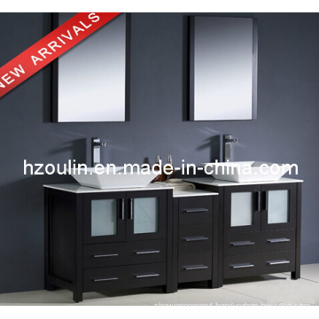 Modern Double Sink Wooden Bathroom Vanity (BA-1127)